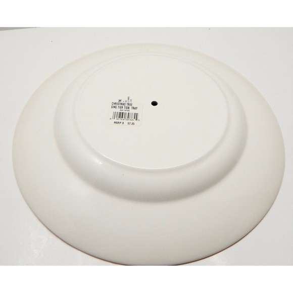 Spode Christmas Tree Tidbit Tray Plate with Handle Cookies Dessert Handle - Picture 6 of 8